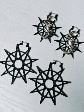 Slipknot nonagram earrings set